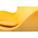 Fotel EGG CLASSIC VELVET żółty - welur, podstawa chromowana
