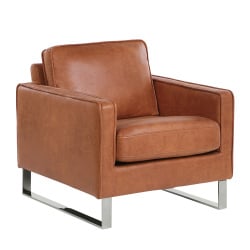 Fotel ekoskóra brązowy VIND