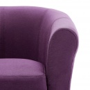 Fotel fioletowy tapicerowany tkaniną
