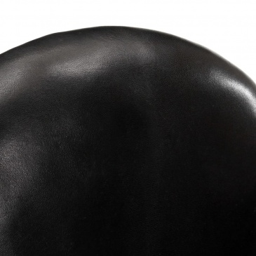 Fotel klubowy czarny 77x65x79 cm skóra naturalna