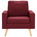 Fotel, kolor czerwonego wina, tapicerowany tkaniną
