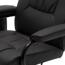 Fotel do masażu z podnóżkiem sztuczna skóra czarny