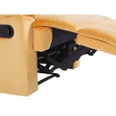 Fotel rozkładany welurowy żółty ESLOV
