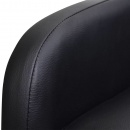 Fotel składany skóra syntetyczna czarny