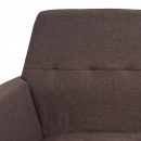 Fotel do salonu tapicerowany materiałem brązowy