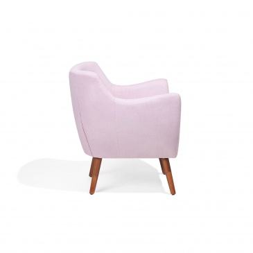 Fotel tapicerowany różowy pastelowy Camomilla