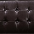 Fotel tapicerowany sztuczną skórą brązowy 75 x 70 x 75 cm
