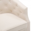 Fotel tapicerowany tkaniną 65 x 64 x 65 cm beżowy
