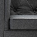 Fotel tapicerowany tkaniną ciemnoszary