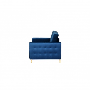 Fotel welurowy niebieski ABERDEEN