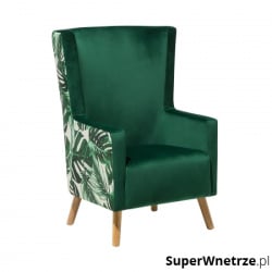 Fotel welwet ciemnozielony Agenore