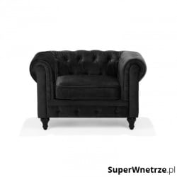 Fotel welwet czarny Vento