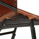 Fotel do salonu z prawdziwej skóry brązowy