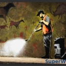 Fototapeta - Banksy - Cave Painting (300x210 cm)