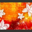 Fototapeta - Floral notes II (300x210 cm)