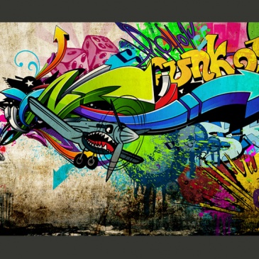 Fototapeta - Funky - graffiti (300x210 cm)