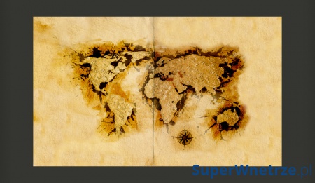 Fototapeta - Mapa poszukiwaczy złota (450x270 cm)