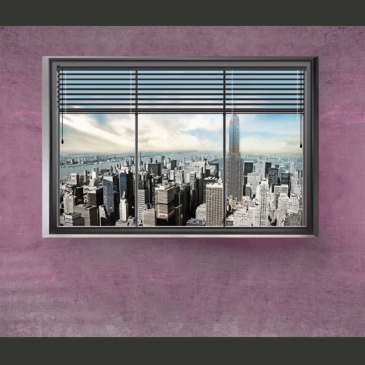 Fototapeta - Nowojorskie okno II (300x210 cm)