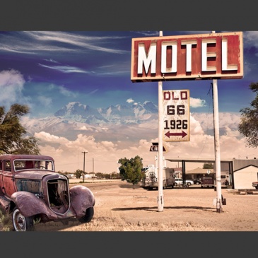 Fototapeta - Old motel (300x210 cm)