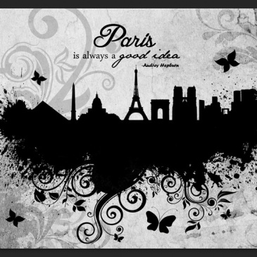 Fototapeta - Paris is always a good idea - black and white (300x210 cm)