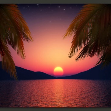 Fototapeta - Romantyczny wieczór na plaży (300x210 cm)