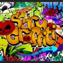 Fototapeta - Scary graffiti (300x210 cm)