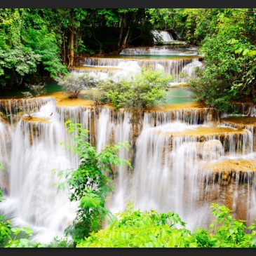 Fototapeta - Tajlandzki wodospad (300x210 cm)