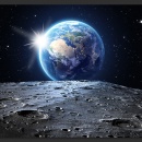 Fototapeta - Widok na Niebieską Planetę (300x210 cm)