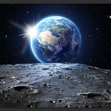 Fototapeta - Widok na Niebieską Planetę (300x210 cm)