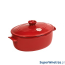 Garnek ceramiczny do duszenia 6 l Emile Henry Flame czerwony owalny