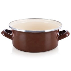 Garnek emaliowany brown 18,5 cm, 1,6 l Garnek emaliowany brown 18,5 cm, 1,6 l