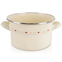 Garnek emaliowany kremowy tonca 22 cm, 4 l
