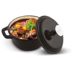 Garnek z pokrywką żeliwny 18cm Lamart LT1207