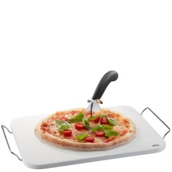 Gefu darioso zestaw: nóż do pizzy + kamień ze stojakiem prostokątnym