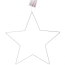 Gwiazda świąteczna świecąca metalowa srebrna 25 led 45 cm