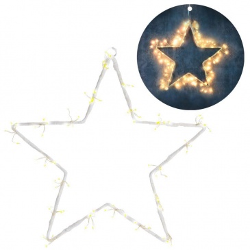 Gwiazda świecąca wisząca dekoracyjna ozdoba zewnętrzna oświetlenie święta 80 led 30 cm