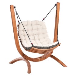 Huśtawka ogrodowa ALLISTE Drewno modrzewiowe Brązowy