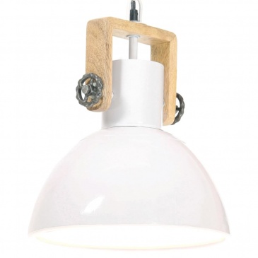 Industrialna lampa wisząca, 25 W, biała, okrągła, 30 cm, E27