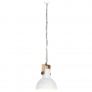 Industrialna lampa wisząca, 25 W, biała, okrągła, 32 cm, E27