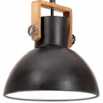 Industrialna lampa wisząca, 25 W, czarna, okrągła, 40 cm, E27