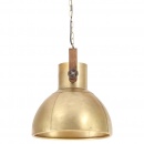 Industrialna lampa wisząca, 25 W, mosiężna, okrągła, 40 cm, E27