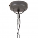 Industrialna lampa wisząca, szara, okrągła, 51 cm, E27, mango