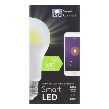 Inteligentna żarówka, SMART LED, E27, 806L 