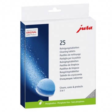 Jura - tabletki czyszczące jura 25 szt. - "cleans, cares   protects 3 in 1"