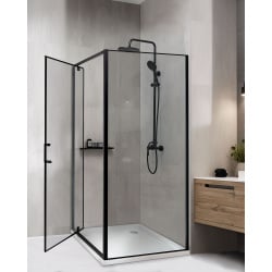 Kabina prysznicowa darli 90 x 90 x 185 cm czarny