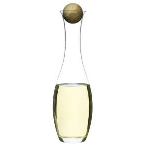 Karafka na wino z dębowym korkiem 1l Sagaform Oval Oak