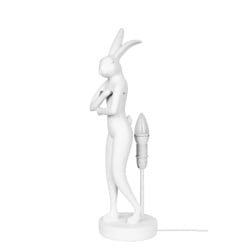 Kare lampa stołowa rabbit 68 cm biała  / róźowa