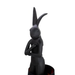 Kare lampa stołowa rabbit 68 cm czarna