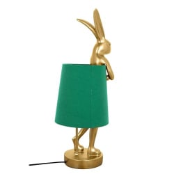 Kare lampa stołowa rabbit 68 cm  złota / zielona