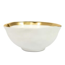 Kare miska bell 15 cm biało-złota